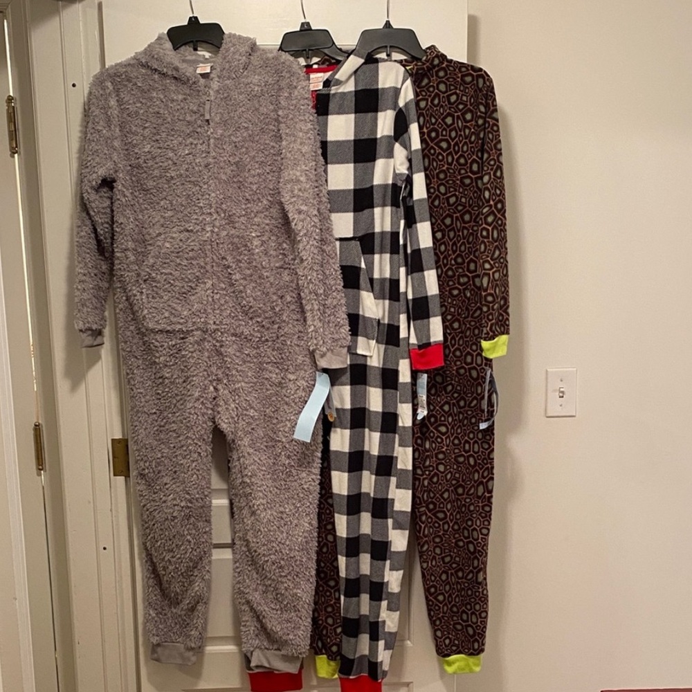 Dino print footless pajama onesie